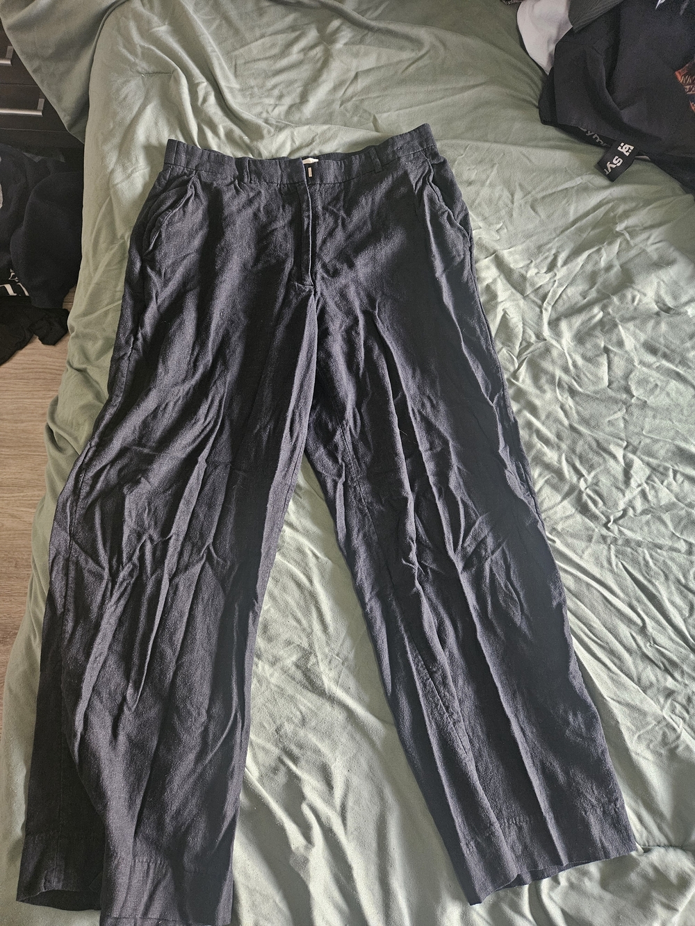 Women'sCurve Love Tailored Linen-Blend  Pant